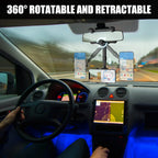 Rearview Mirror Phone Holder 360° Rotation Silicone-Padded Four-Jaw