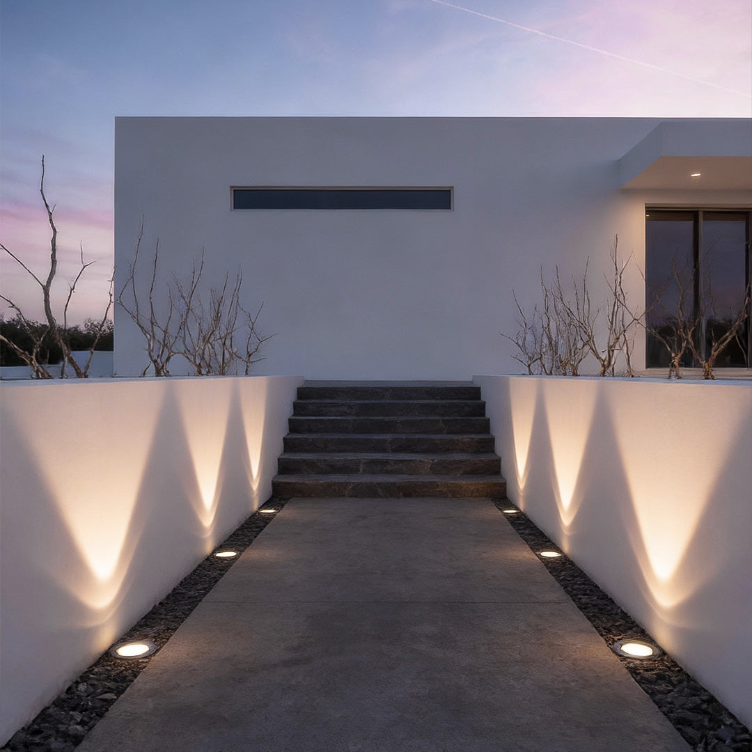 Recessed Solar Garden Light Auto Light Sensor Weather-Resistant