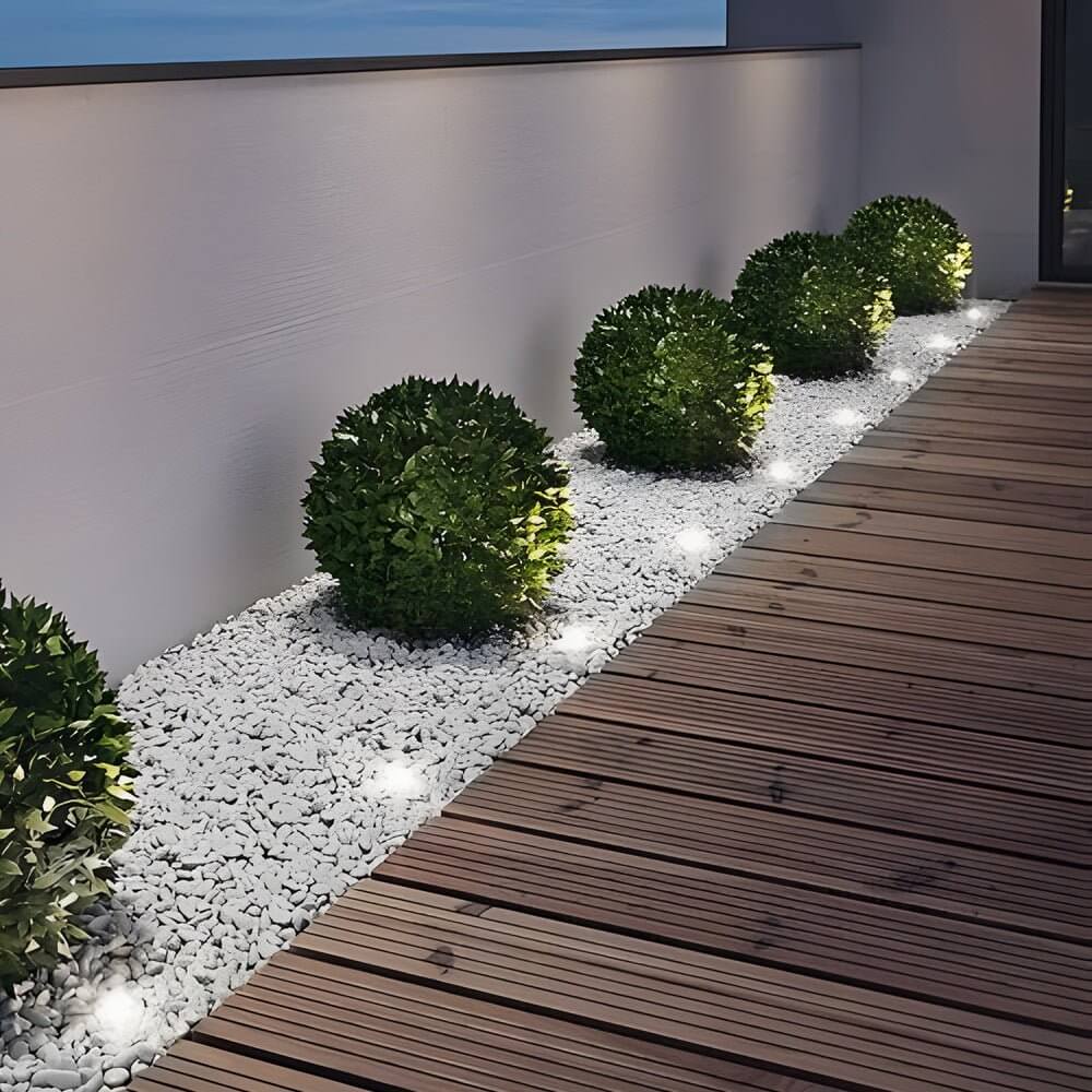 Recessed Solar Garden Light Auto Light Sensor Weather-Resistant