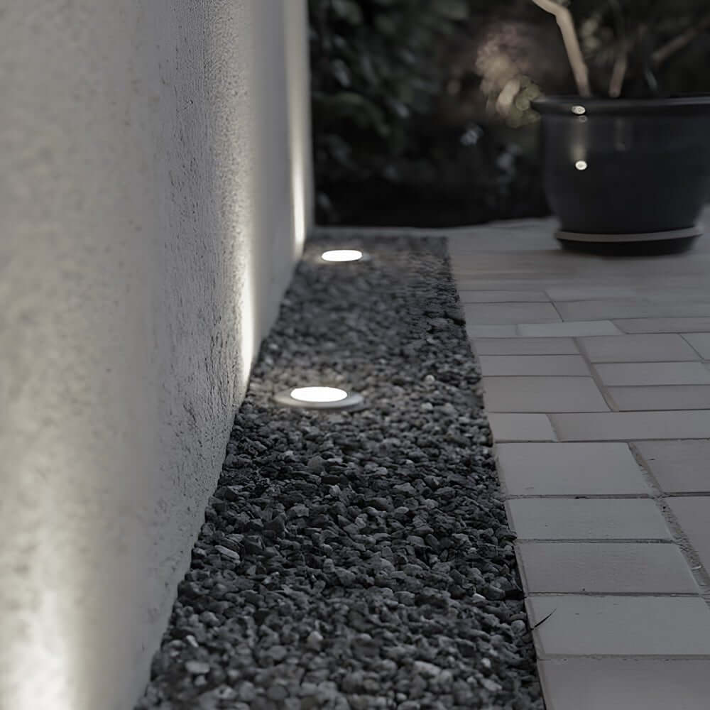 Recessed Solar Garden Light Auto Light Sensor Weather-Resistant