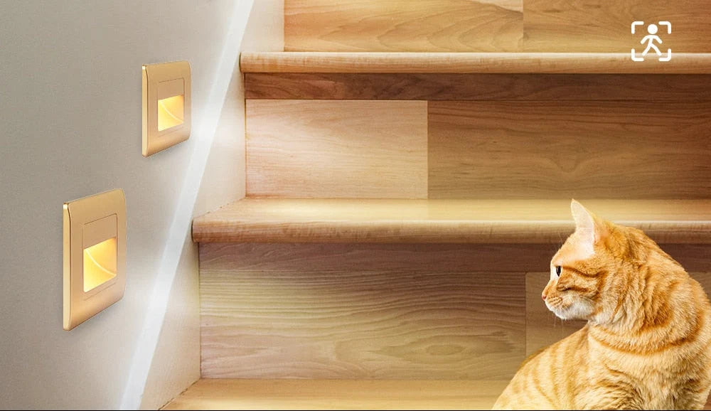 Recessed Stair Light Motion-Activated LED Acrylic Diffuser