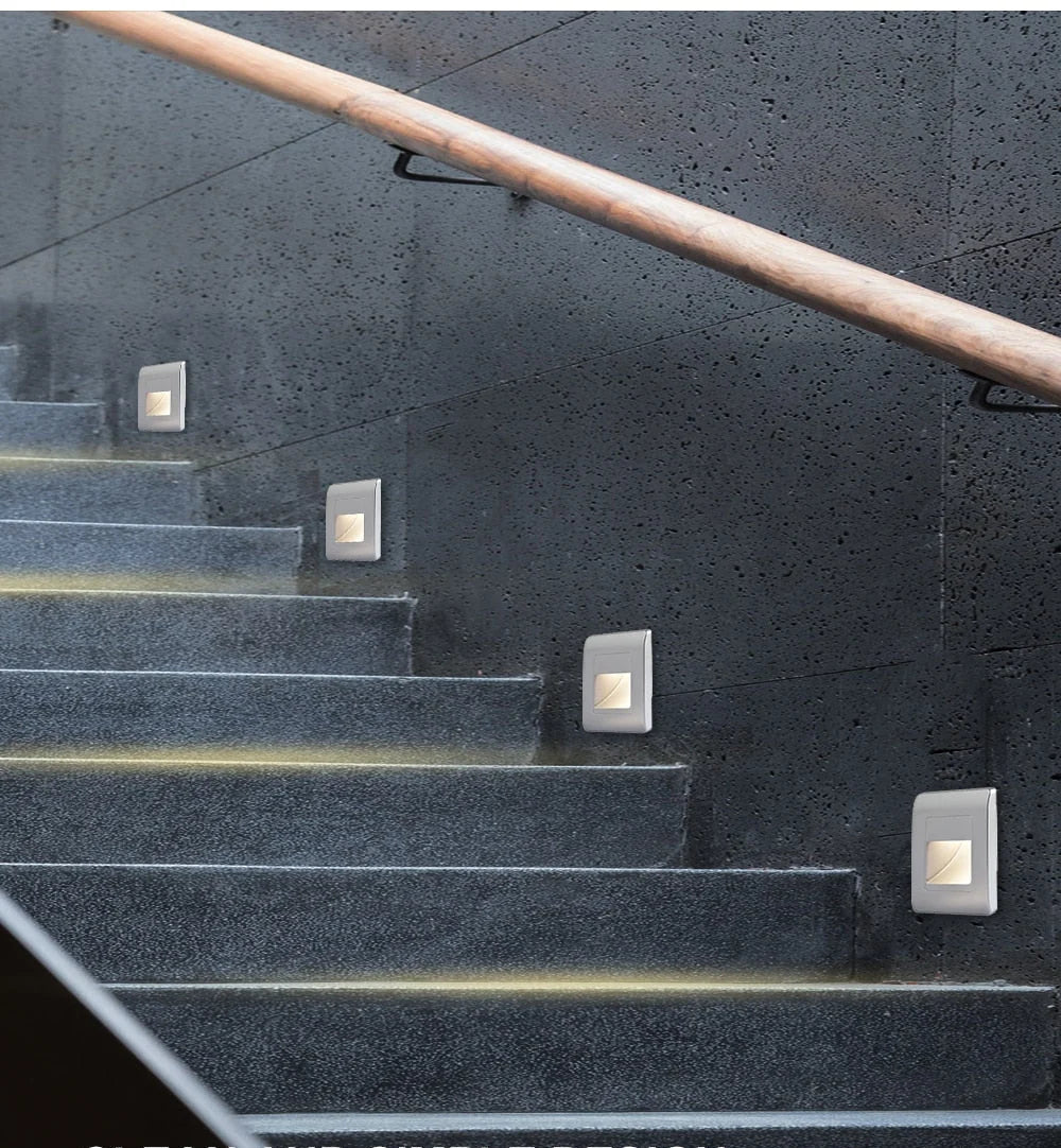 Recessed Stair Light Motion-Activated LED Acrylic Diffuser