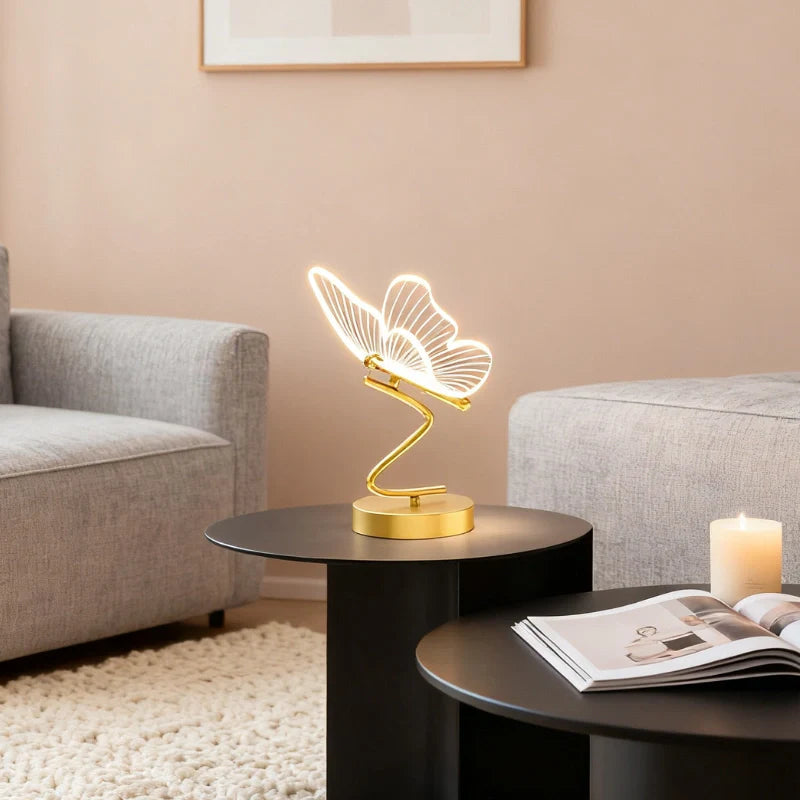 Rechargeable Acrylic Butterfly Table Lamp (10-Hour Runtime)
