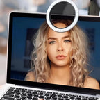 Rechargeable Dimmable Clip-On Ring Light