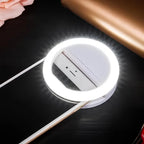 Rechargeable Dimmable Clip-On Ring Light