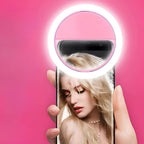 Rechargeable Dimmable Clip-On Ring Light