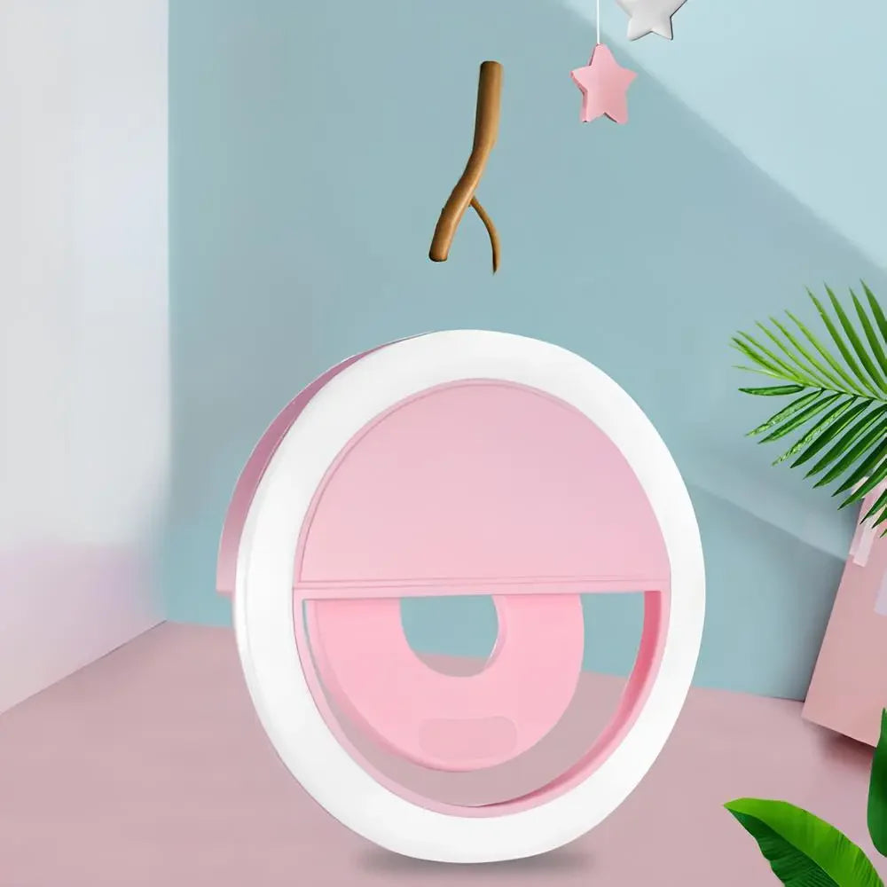 Rechargeable Dimmable Clip-On Ring Light
