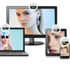 Rechargeable Dimmable Clip-On Ring Light