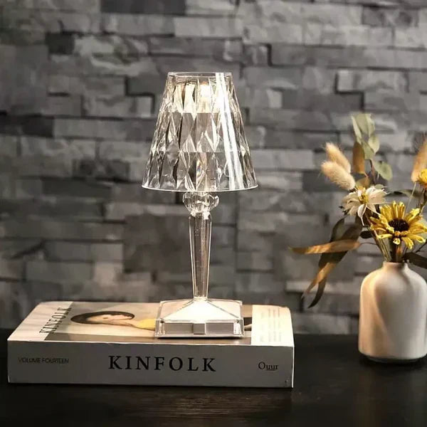 Rechargeable Touch-Sensitive Crystal Acrylic Table Lamp