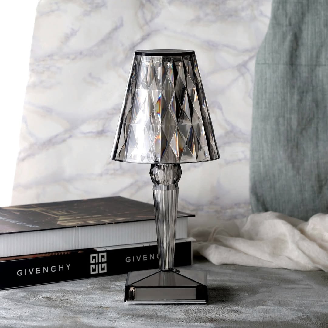 Rechargeable Touch-Sensitive Crystal Acrylic Table Lamp