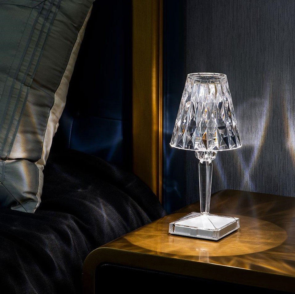 Rechargeable Touch-Sensitive Crystal Acrylic Table Lamp