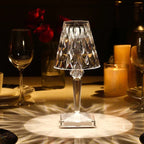 Rechargeable Touch-Sensitive Crystal Acrylic Table Lamp