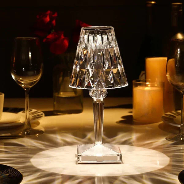 Rechargeable Touch-Sensitive Crystal Acrylic Table Lamp