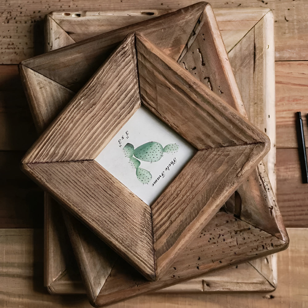 Reclaimed Pine Weathered Picture Frame Set