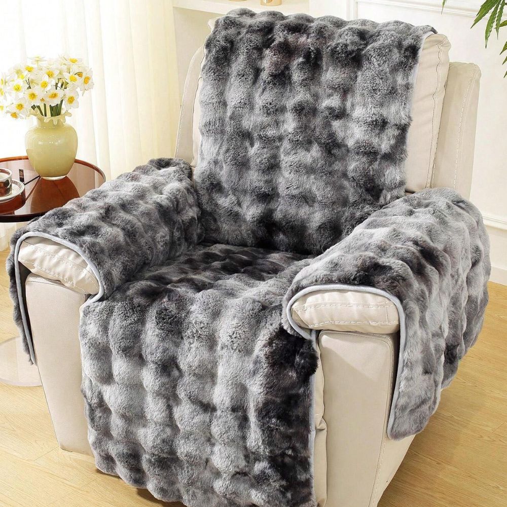 Recliner & Armchair Cover Velvety Microfiber Non-Slip Bottom