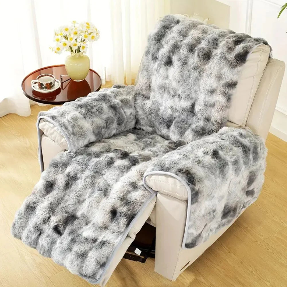 Recliner & Armchair Cover Velvety Microfiber Non-Slip Bottom