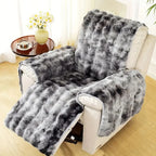 Recliner & Armchair Cover Velvety Microfiber Non-Slip Bottom