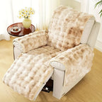 Recliner & Armchair Cover Velvety Microfiber Non-Slip Bottom