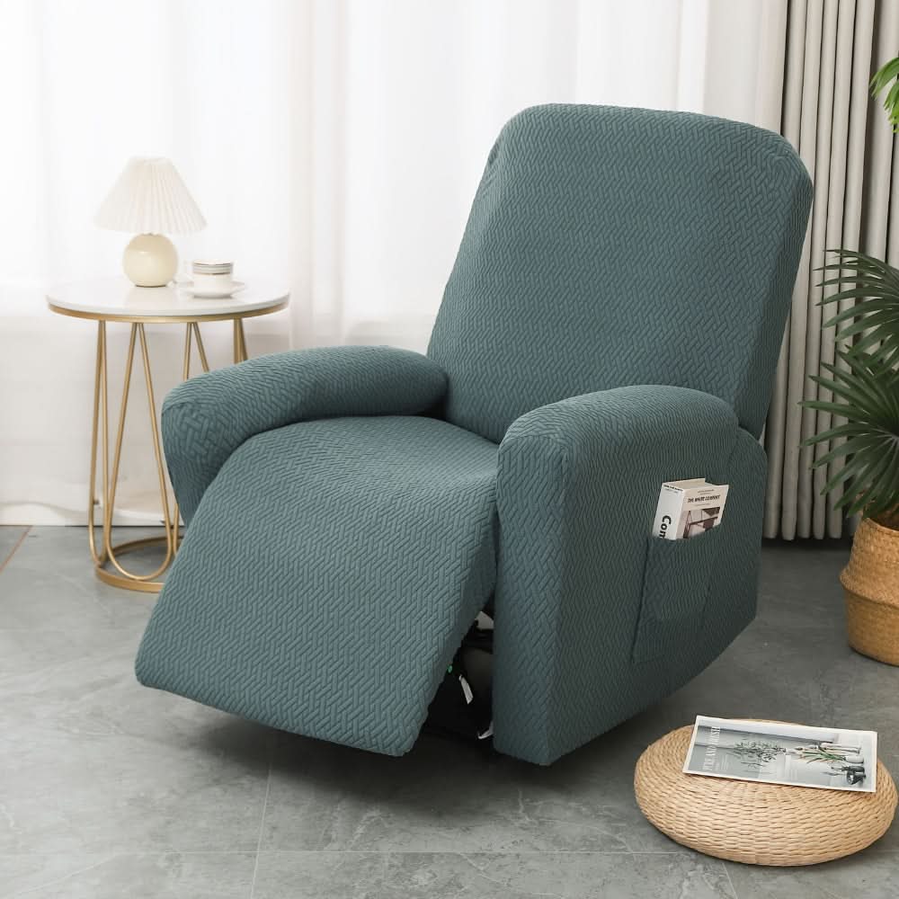 Recliner Chair Cover Fitted Microfiber Side Pocket