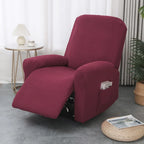 Recliner Chair Cover Fitted Microfiber Side Pocket