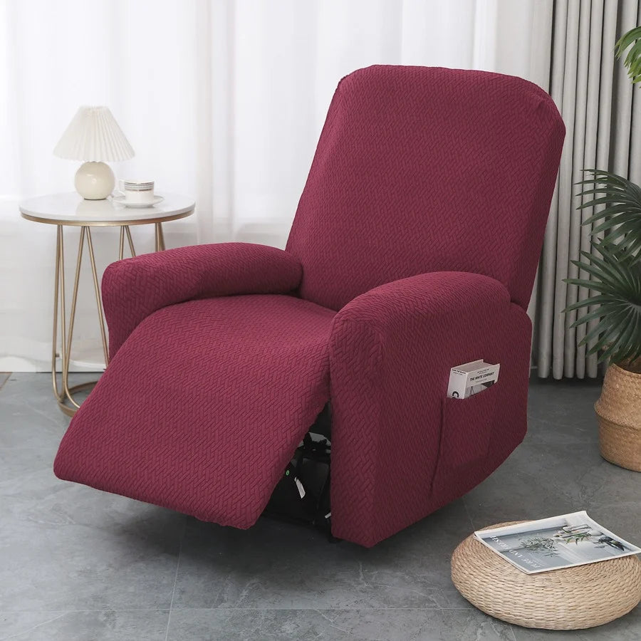 Recliner Chair Cover Fitted Microfiber Side Pocket