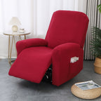 Recliner Chair Cover Fitted Microfiber Side Pocket Machine Washable