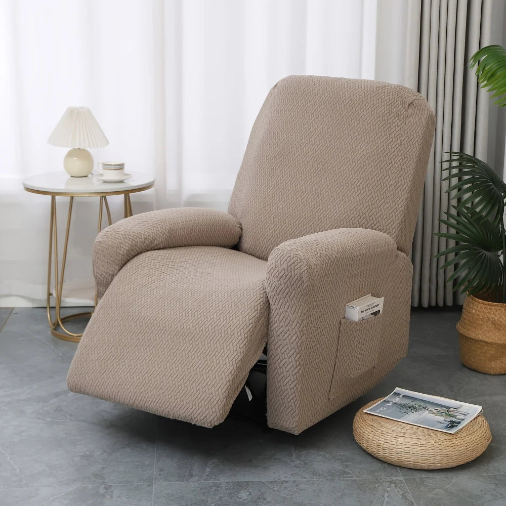 Recliner Chair Cover Fitted Side Pocket Machine Washable