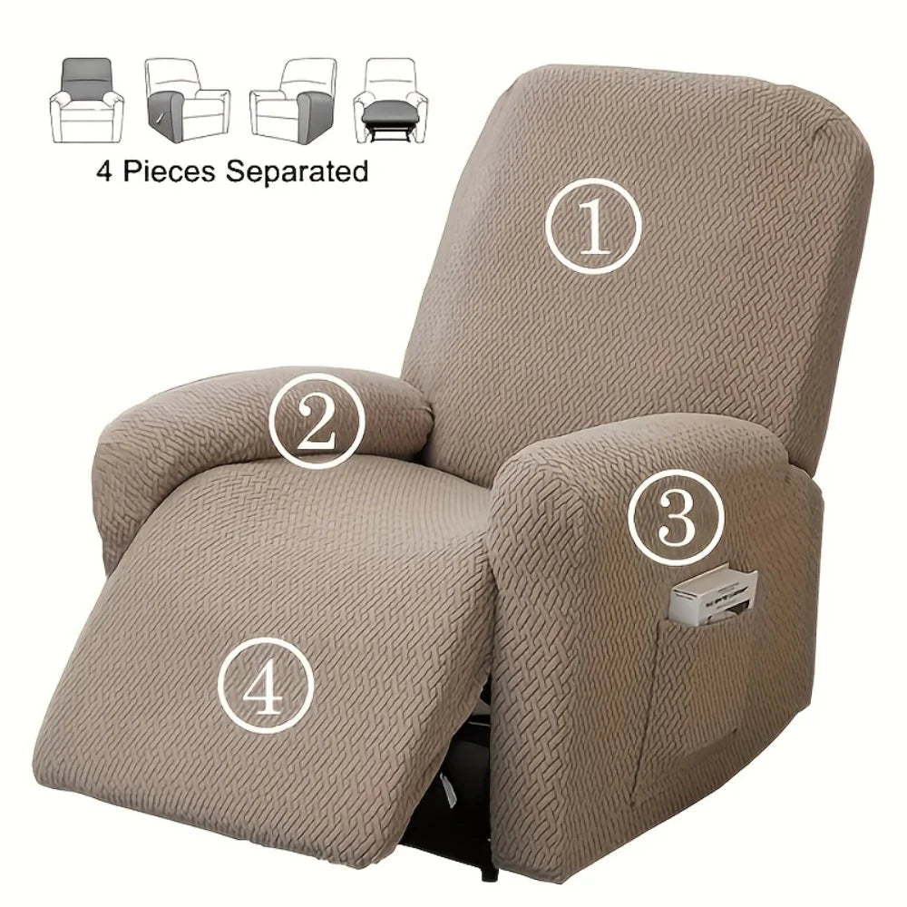 Recliner Chair Cover Fitted Side Pocket Machine Washable