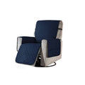 Recliner Chair Cover Quilted Fleece Six Pockets Machine Washable