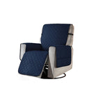Recliner Chair Cover Quilted Fleece Six Pockets Machine Washable
