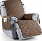 Recliner Chair Cover Waterproof Silicone Grip Backing & Adjustable Straps