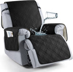 Recliner Chair Cover Waterproof Silicone Grip Backing & Adjustable Straps