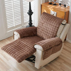 Recliner Cover Machine-Washable Stretchable Microfiber Elastic Edges & Straps