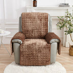 Recliner Cover Machine-Washable Stretchable Microfiber Elastic Edges & Straps