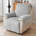Recliner Cover Plush Grid Texture & Reinforced Arm Covers