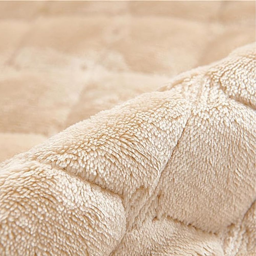 Recliner Cover Plush Grid Texture & Reinforced Arm Covers