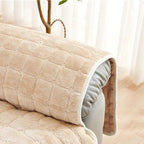 Recliner Cover Plush Grid Texture & Reinforced Arm Covers