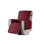 Recliner Cover Quilted Fleece Single-Piece With Six Pockets