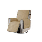 Recliner Cover Quilted Fleece Single-Piece With Six Pockets