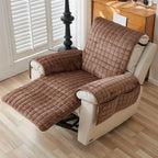 Recliner Cover Quilted Microfiber Non-Slip Backing & Side Pocket