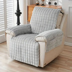 Recliner Cover Quilted Microfiber Non-Slip Backing & Side Pocket