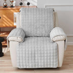 Recliner Cover Quilted Microfiber Non-Slip Backing & Side Pocket