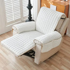 Recliner Cover Quilted Microfiber Non-Slip Backing & Side Pocket