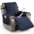 Recliner Cover Quilted Microfiber Waterproof Anti-Slip Side Pocket