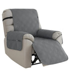 Recliner Cover Quilted Microfiber Waterproof Anti-Slip Side Pocket