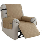 Recliner Cover Quilted Microfiber Waterproof Anti-Slip Side Pocket