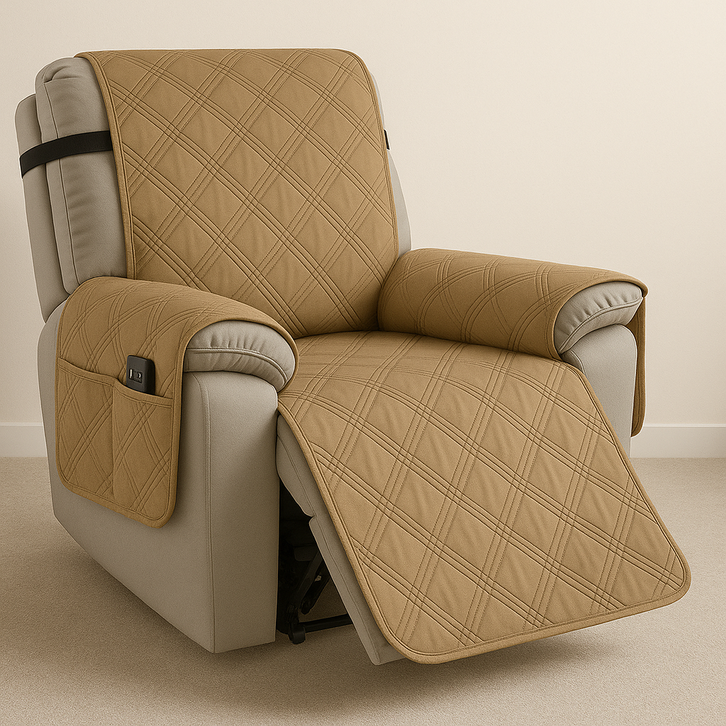 Recliner Cover Waterproof Quilted Microfiber Non-Slip Backing