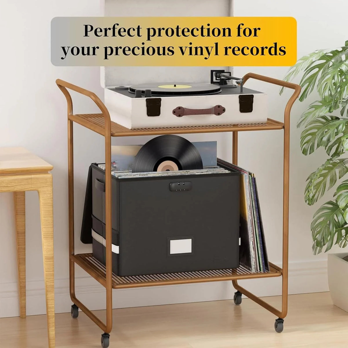 Record Storage Case Fireproof & Waterproof Holds 150 Records