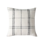 Rectangular Cushion Cover Checkered Woven Cotton Blend & Hidden Zipper