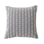 Rectangular Cushion Cover Embroidered Geometric Cotton Blend & Concealed Zipper